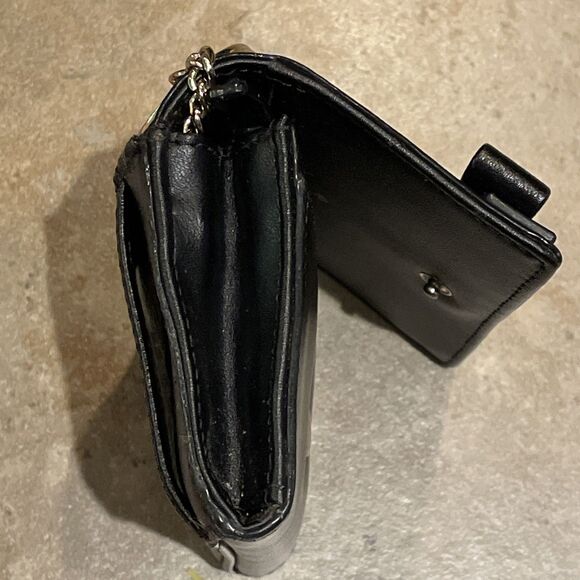 Kate Spade Darla Montford Park Black Leather Bow Key Ring Wallet - Picture 10 of 13